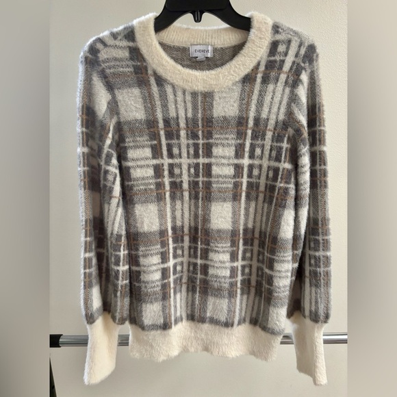 Evereve Women's Plaid‎ Sweater - Like NEW - Picture 1 of 4